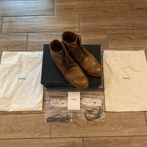 Viberg 2030 Service Boot Size 10.5 E HRWN Bourbon Horsebutt Leather - Picture 1 of 12